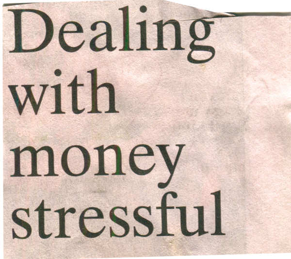 dealing with money stressful